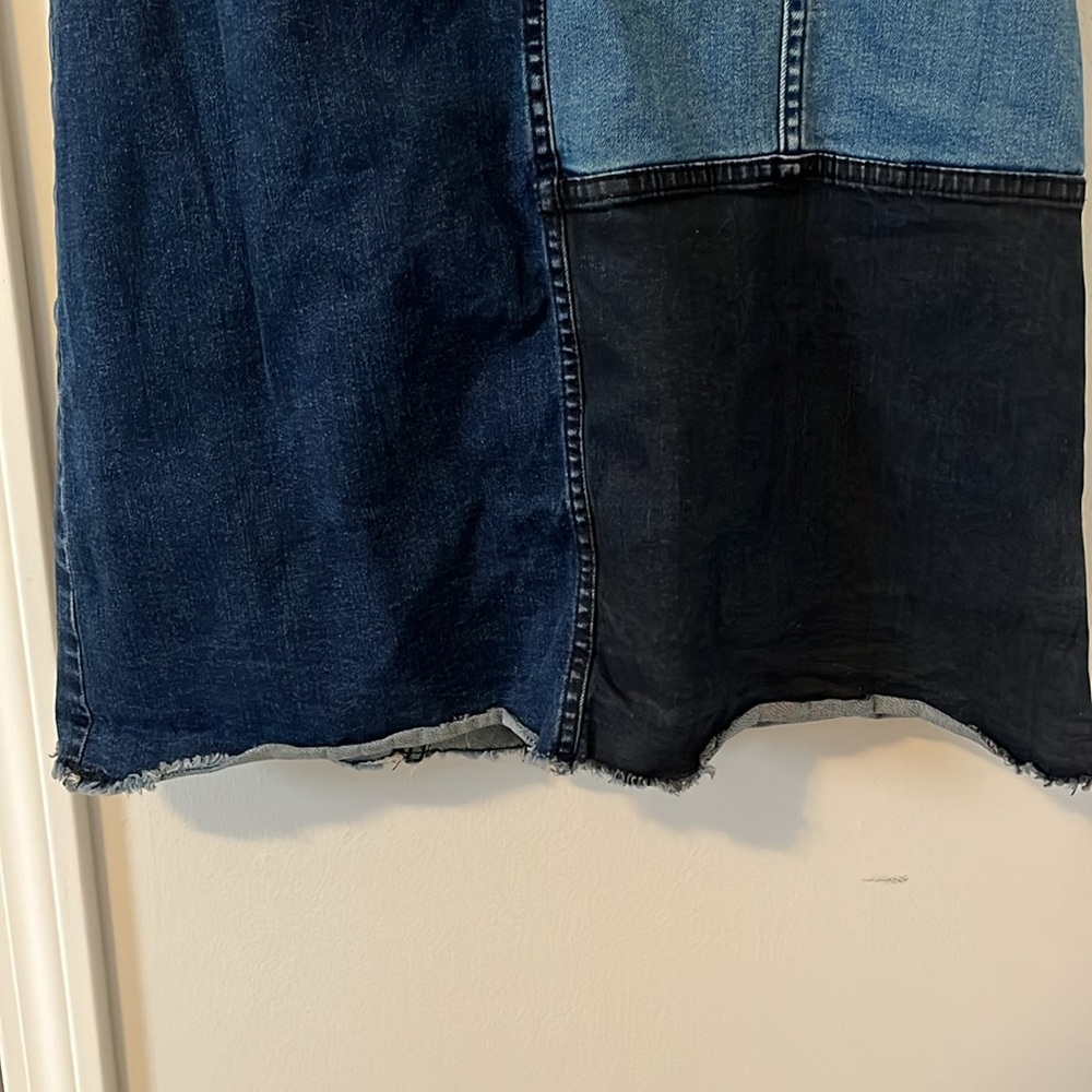 Calvin Klein Jean Denim Patch Work Sleeveless Dre… - image 3